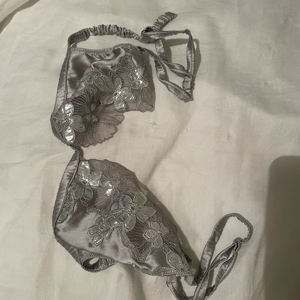 Silver Fleur Du Mal Bralette